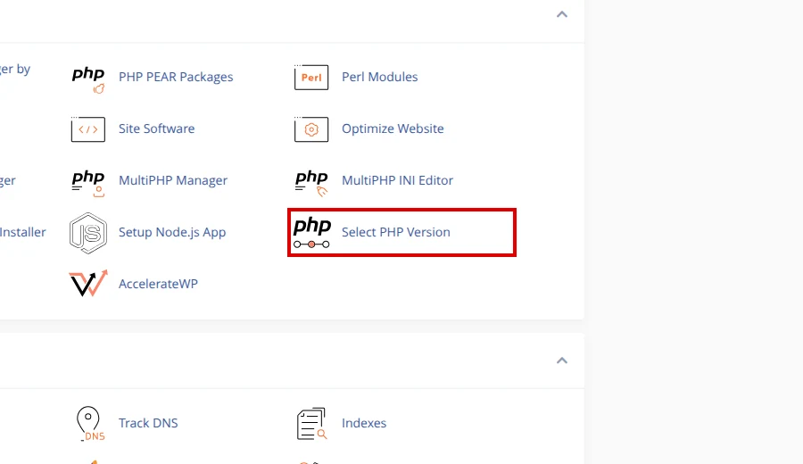 Select PHP Version in cPanel