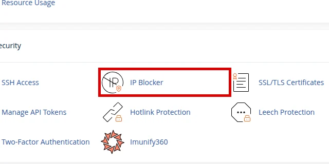 Locate IP Blocker in cPanel