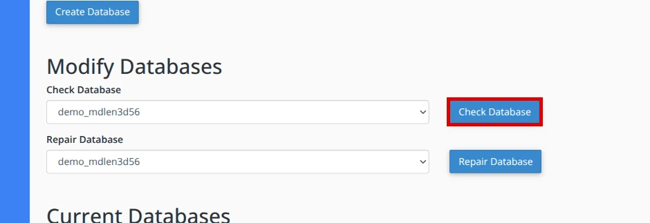 Select the database and use Check Database